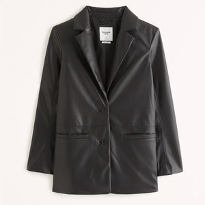 Abercrombie vegan leather blazer